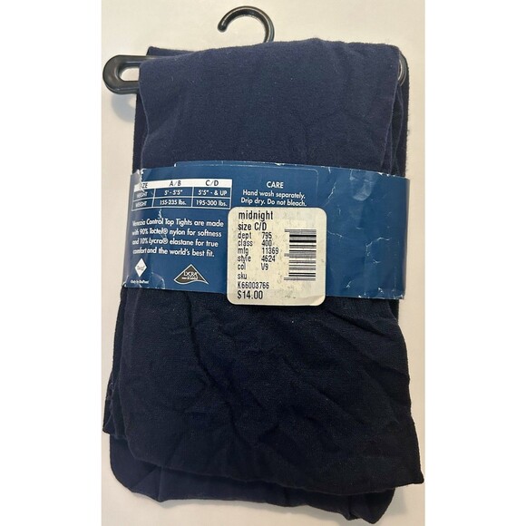 Control Top Tights Women Size C/D (195 - 300 lbs) Midnight Blue Venezia Jeans - Picture 2 of 4